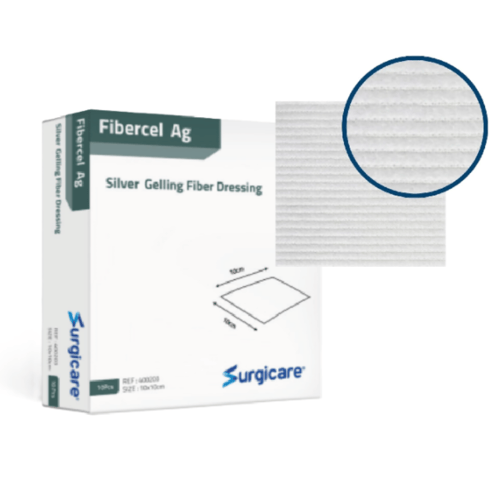 ضماد سيلفر مقاس 5 * 5 رقم Fibercel Ag 400201