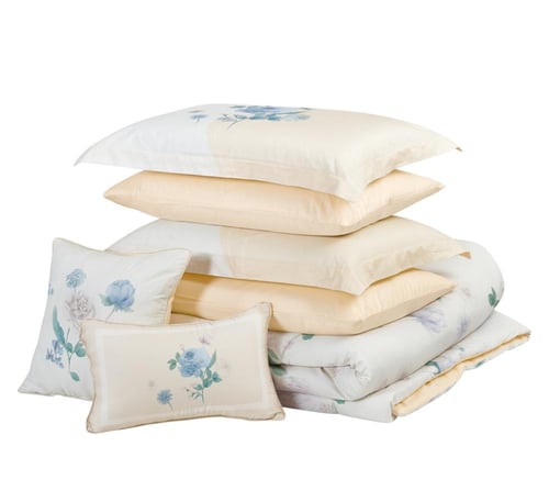 مفرش إيليــن وجهين قطن فاخر مزدوج - 8 قطع