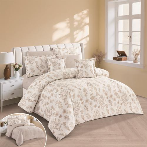 مفرش لورين قطن 100% ناعم وبارد -مقاس مفرد ونص 5 قط...