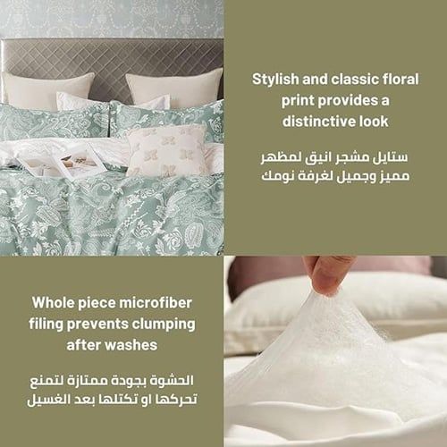 طقم لحاف مزدوج منسوج من القطن الناعم 6 قطع