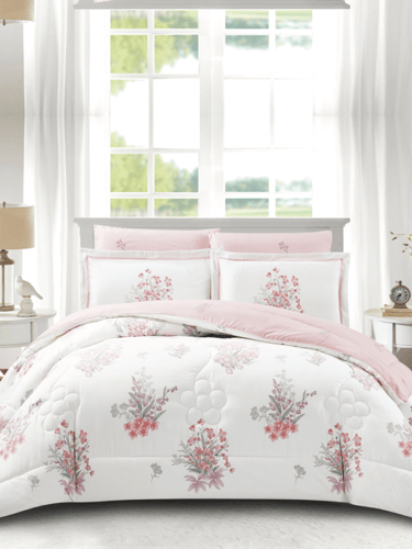 مفرش رِفال صيفي ناعم مشجر -مزدوج 6 قطع