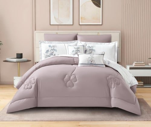 مفرش إيليــن وجهين قطن فاخر مزدوج - 8 قطع