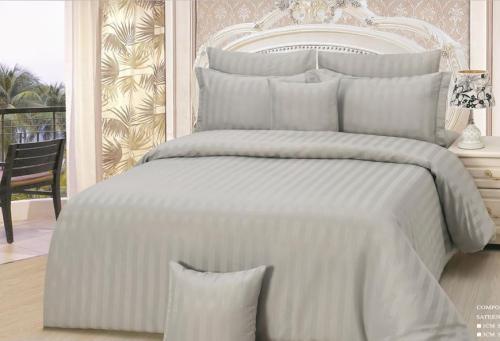 مفرش الغيمه الفندقي - مفرد ونص 5 قطع - رمادي