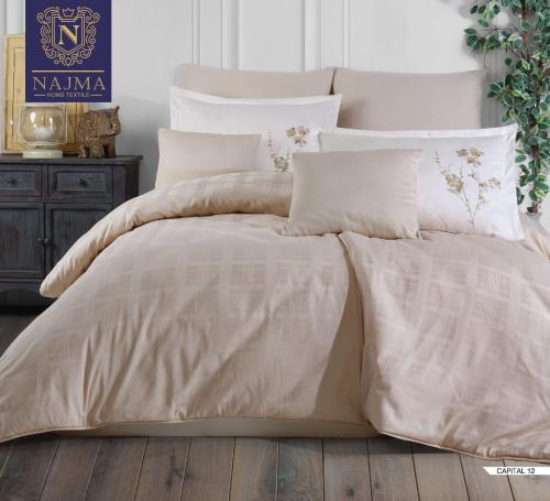 طقم مفرش نجمه قطني 100% تركي -مزدو ج 8 قطع