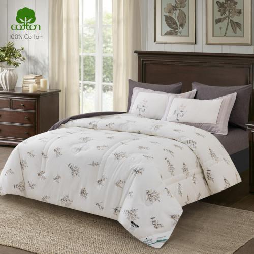 طقم لحاف قطن فاخر- مفرد ونص 4 قطع