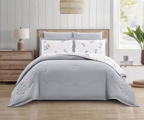 مفرش روزارا ناعم مشجر مناسب لجميع المواسم -مزدوج 6...