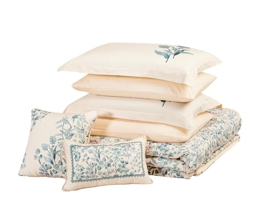 مفرش إيليــن وجهين قطن فاخر مزدوج - 8 قطع