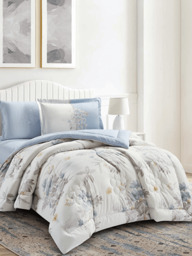 مفرش رِفال صيفي ناعم مشجر -مفرد ونص 4 قطع