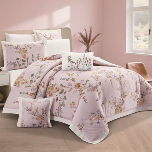 مفرش ايليا قطن ناعم 100% -مزدوج 8 قطع