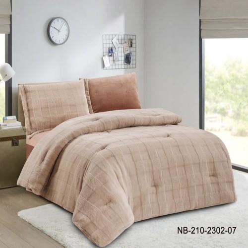 مفرش راندا مخمل شتوي مفرد ونص 4 قطع