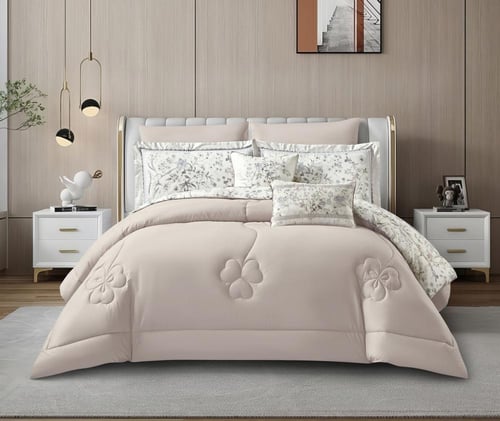 مفرش إيليــن وجهين قطن فاخر مزدوج - 8 قطع