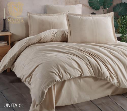 طقم لحاف يونيتا تركي قطن 100%-مزدوج-بيج