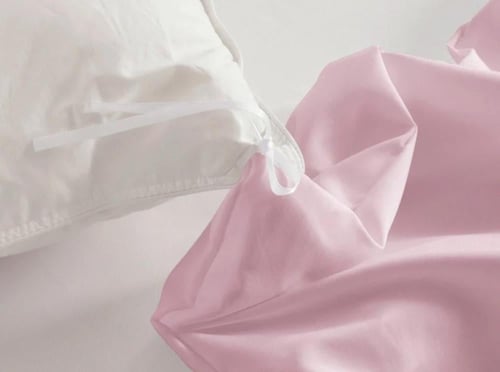 تلبيسة لحاف فندقي مفرد ونص 3 قطع -وردي