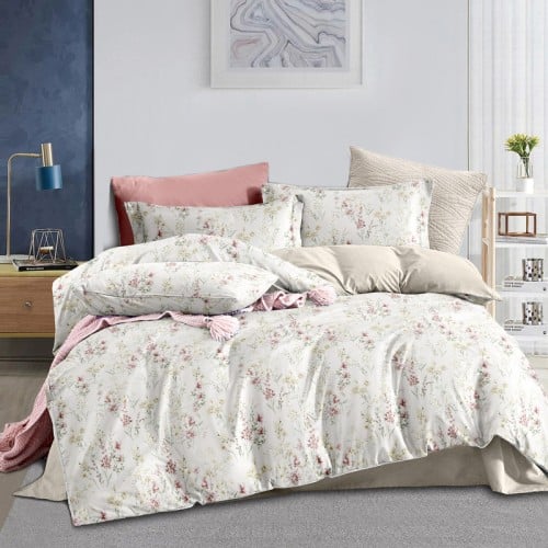 طقم لحاف سرير مزخرف مقاس مفرد -4 قطع