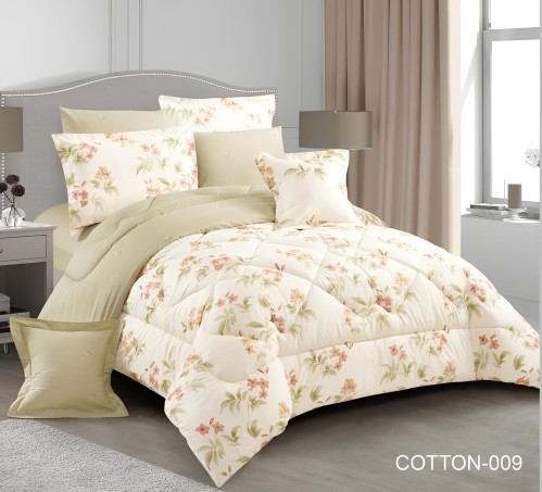 مفرش صيفي قطن 100% مفرد ونص 4 قطع