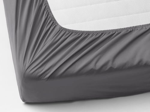 تلبيسة لحاف بدون حشوة مفرد ونص 3 قطع - رمادي غامق