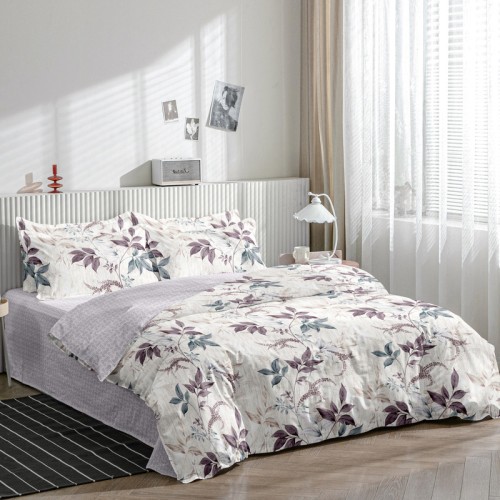 طقم لحاف سرير مزخرف مقاس مزدوج -6 قطع