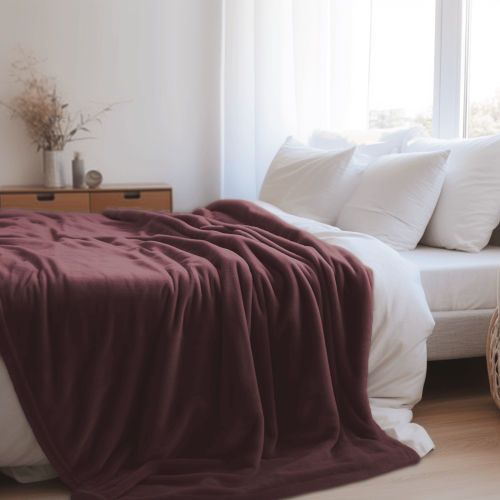 بطانية خفيفة مخمل -الليلك