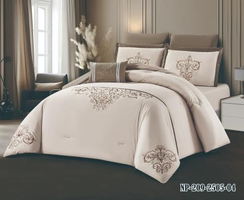 طقم لحاف بنقشة راقية 7 قطع مزدوج