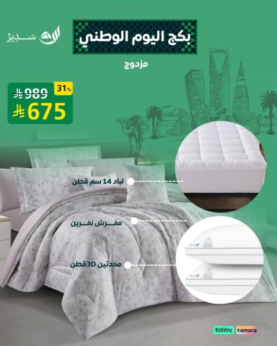 بكج اليوم الوطني مقاس مزدوج - 11 قطع