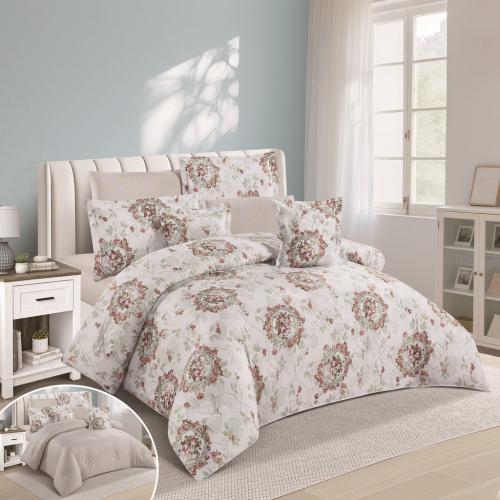 مفرش لورين قطن 100% ناعم وبارد -مقاس مفرد ونص 5 قط...