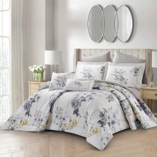 مفرش نورش وجهين قطن 100% مفرد ونص 4 قطع