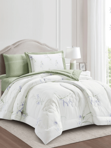 مفرش رِفال صيفي ناعم مشجر -مفرد ونص 4 قطع