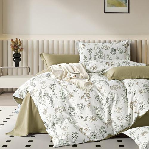 مفرش صيفي قطن100% كوين 5 قطع