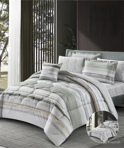 مفرش جولدن قطن 100% مفرد ونص 4 قطع