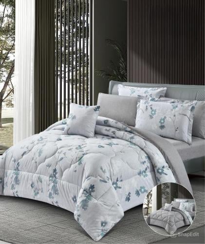 مفرش جولدن قطن 100% مفرد ونص 4 قطع