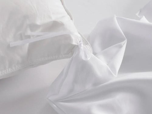 تلبيسة لحاف بدون حشوة 4 قطع - رمادي فاتح