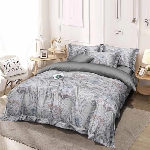 مفرش صيفي مزدوج 8 قطع -رصاصي