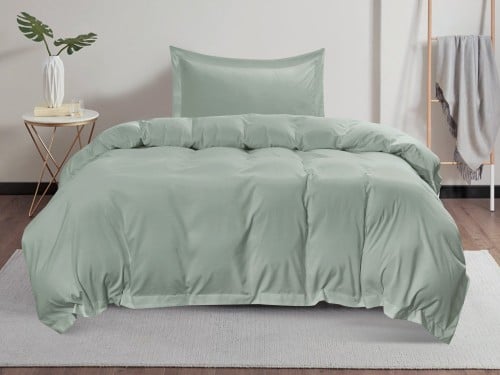 تلبيسة لحاف بدون حشوة مفرد ونص 3 قطع - فيروزي