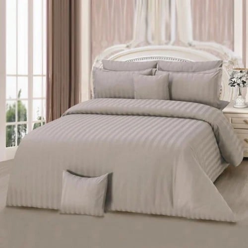 مفرش الغيمه الفندقي كوين 5 قطع - رمادي