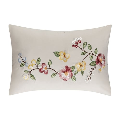 طقم لحاف فلاور FLOWER مطرز وجهين فاخر 8 قطع