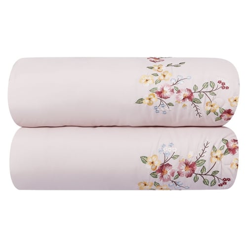 طقم لحاف فلاور FLOWER مطرز وجهين فاخر 8 قطع