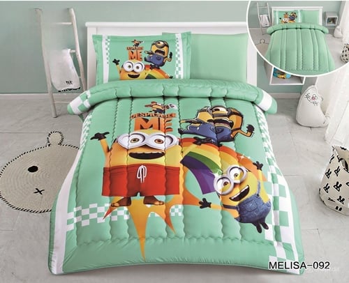 مفرش اطفال صيفي مفرد ونص 4 قطع