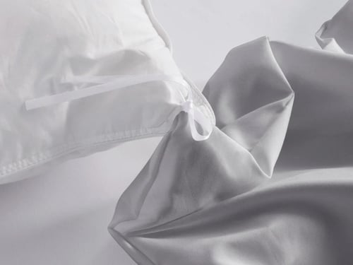 تلبيسة لحاف بدون حشوة مفرد ونص 3 قطع - رمادي غامق