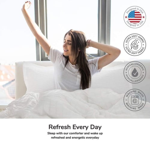 حشوة لحاف فندقية - مقاس كوين 180 سم ×230 سم