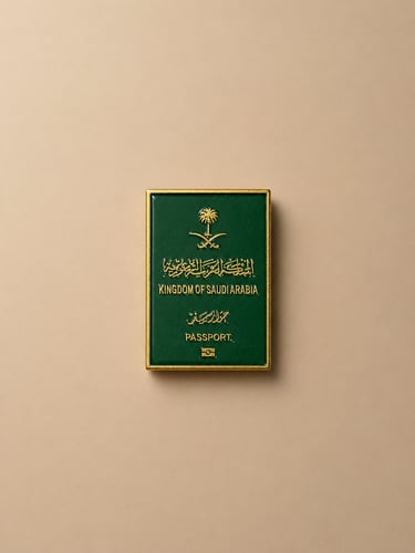استكر الجواز السعودي - معدني