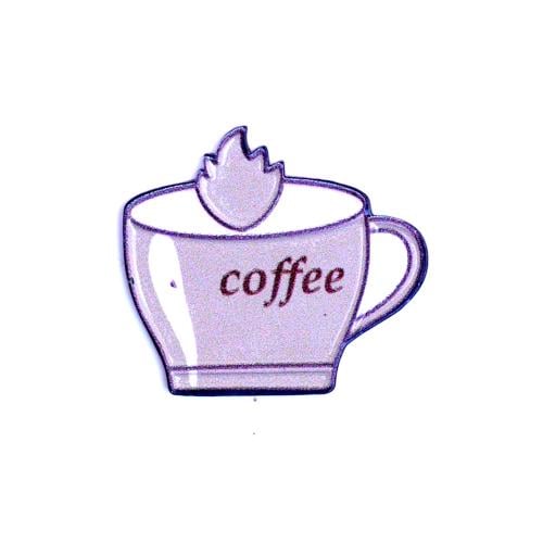 بروش حديد كوب القهوة الساخنة.