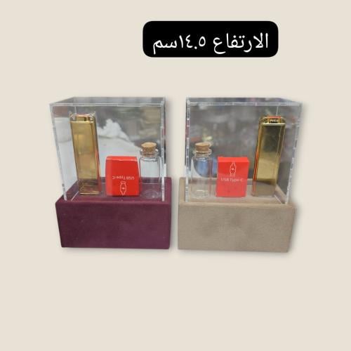 علب اكريلك بقاعدة مخمل مع المباخر الإلكترونية