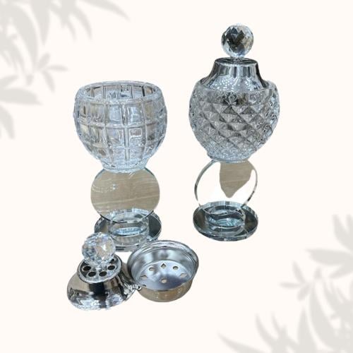 مباخر كريستال فضي منتج رقم 0178