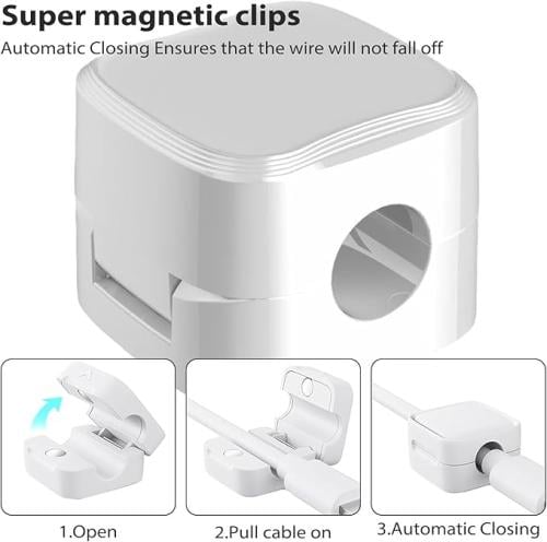 حامل منظم للأسلاك، مشابك بفتحات مغناطيسية