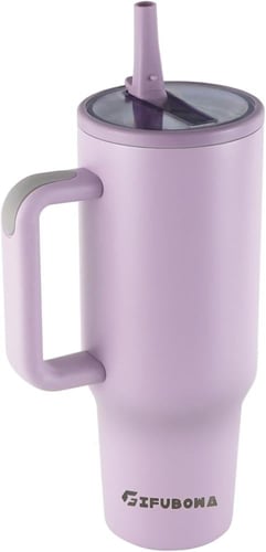 كوب حراري مع مقبض وغطاء بماصة من جيفو بوا | زجاجة...