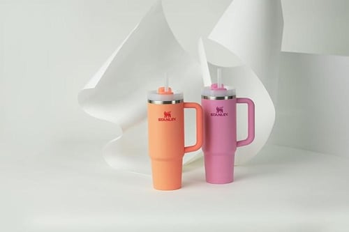 كوب كوينشر H2.0 معزول بمقبض وغطاء لولبي مع ماصة مت...