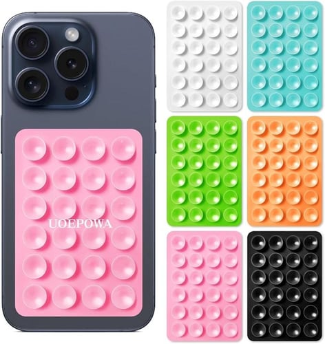 حامل حافظة جوال بالشفط من يويبوا 6 قطع من السيليكو...