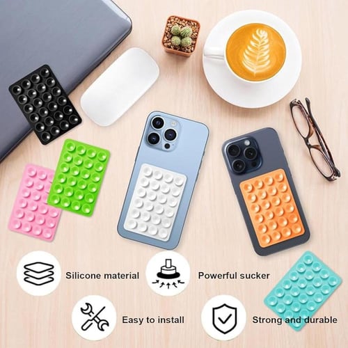 حامل حافظة جوال بالشفط من يويبوا 6 قطع من السيليكو...