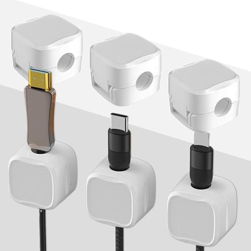 حامل منظم للأسلاك، مشابك بفتحات مغناطيسية