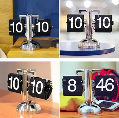 Flip Desk Digital Clock Retro Minimalist